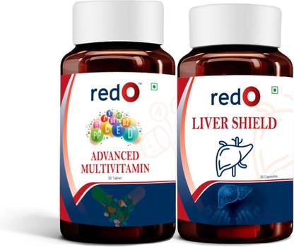 redo Combo Pack Of Liver Shield & Multivitamin Tablets