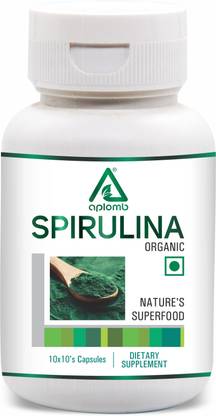 Aplomb Organic Spirulina 500mg, Nature Superfood, Rich in Protein, Vitamins & Minerals