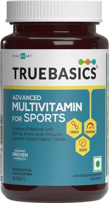 TRUEBASICS Advanced Multivitamin For Sports & Fitness, for Immunity & Energy