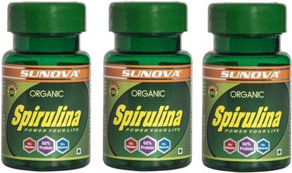 SUNOVA Organic Spirulina - Power your life (Pack of 3)
