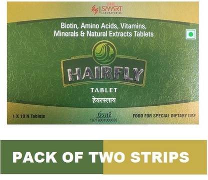 Uhl SMART LABORATORIES HAIRFLY BIOTIN TABLET HAIR SUPPLEMENT TABLET (2*10TAB)