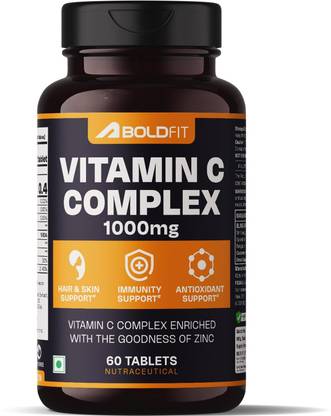 BOLDFIT Vitamin C Complex 1000mg tablets with Amla & Zinc For Immune Support for adults