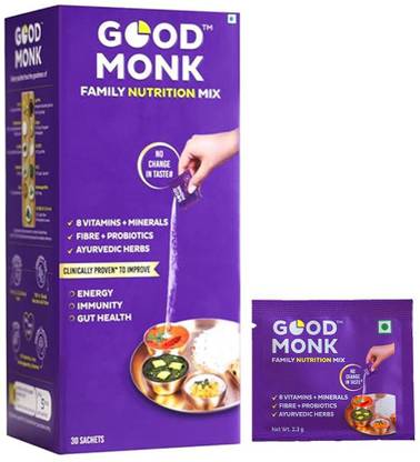 Good Monk Nutrition Mix (Add to Food) - Multivitamins, Probiotics, Fibre & Herbs