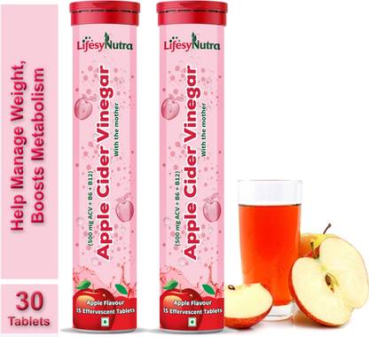 Lifesy Nutra Apple Cider Vinegar Effervescent Tablets, Weight Management, To Control Cravings