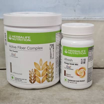Herbalife Nutrition ACTIVE FIBER COMPLEX -UNFLAVOURD 200GM & ENERGY DRINK ELAICHI AFRESH 50GM