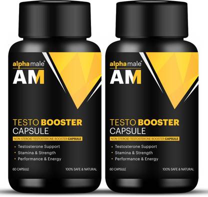 ALPHA MALE Ayurvedic Testo Booster Testosterone Capsule for Men Strength Stamina & Energy