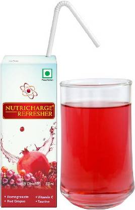 Nutricharge Refresher Real Pomegranate & Red Grape Juice (Pack Of 3)