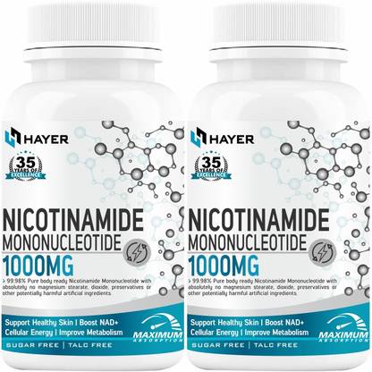 HAYER NMN Supplements 1000mg, Nicotinamide Mononucleotide Brain & Skin-120