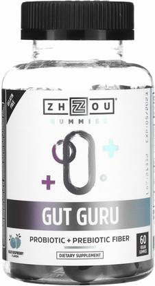 Zhou Nutrition Gut Guru, Blue Raspberry, 60 Vegan Gummies