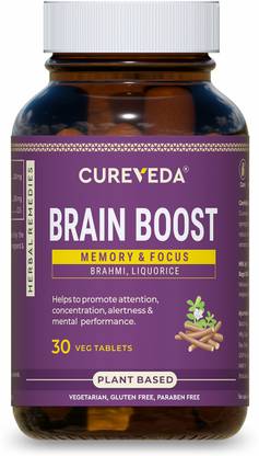 Cureveda Brain Boost - For Memory & Focus - pack of 1