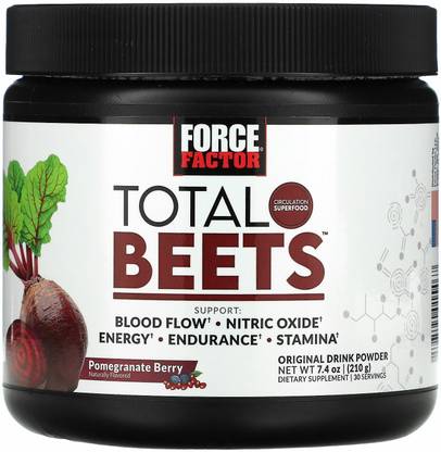 Force Factor Total Beets, Original Drink Powder, Pomegranate Berry, 7.4 oz (210 g)