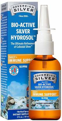 Sovereign Silver Bio-Active Silver Hydrosol Vertical Spray for Immune Support 59Ml
