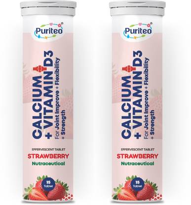 puriteo CALCIUM + VITAMIN D3 EFFERVESCENT STRAWBERRY _02