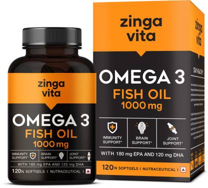 Zingavita Omega 3 Fish Oil Capsule Mercury Free Formula for Heart, Joints & Eye Support