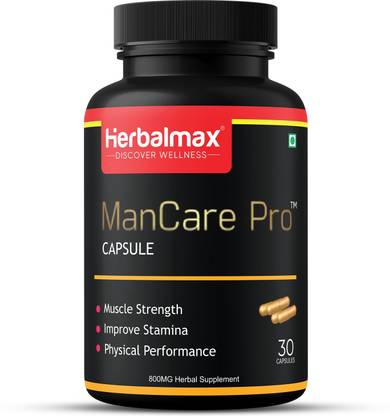 Herbal max ManCare Pro for Strength, Energy & Performance -Veggie Capsules (Pack Of 1)