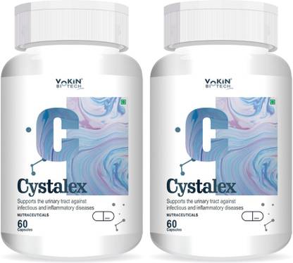 Vokin Biotech Cystalex 60 Capsule Improve the Overall Health of the Urinary System (Pack of 2)