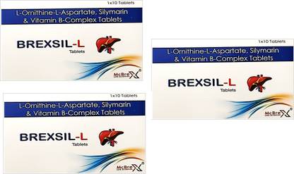 McBreX L-Ornithine-L-Aspartate, Silymarin & Vitamin B-Complex Tablets For LIVER HEALTH
