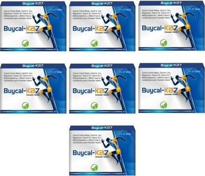 MECORN BUYCAL K27 Calcium Supplement with D3 & B12, Chewable Mint Flevour, 70 Tablets