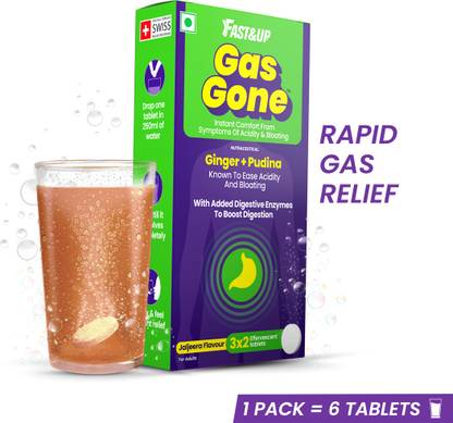 FAST&UP Gas Gone Instant Relief from Acidity, Gas & Indigestion | Jal Jeera Flavour