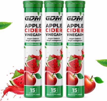 gdm nutraceuticals llp Apple Cider Vinegar+ 45 Effervescent Tablets - Watermelon Flavor