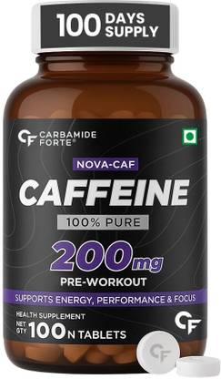 CARBAMIDE FORTE Caffeine Tablets 200mg | Pre Workout Supplements for Men & Women