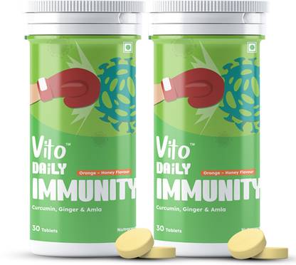 Vito Daily Immunity Booster Natural Blend of Curcumin, Ginger and Amla to Improve Immunity