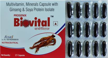 Progenix BIOVITAL MULTIVITAMIN CAPSULE WITH GINSENG FOR WEIGHT LOSS,HAIR,SKIN,GOOD HEALTH