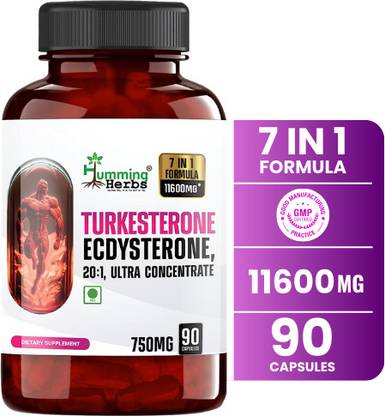 Humming Herbs Turkesterone with Tribulus Terrestris 11600MG - Muscle Growth & Memory Support