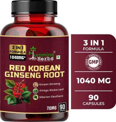 Humming Herbs Red Korean Ginseng -Energy Boost, Improves Mental Clarity, Support Immune System