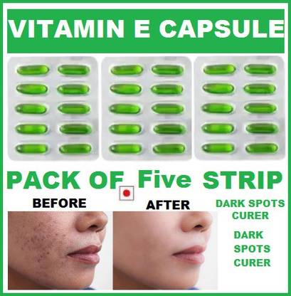 gementis PHARMA VITAMIN E CAPSULE 400 I.U SPECIFIC FOR DARK SPOTS CURER (5*10CAPSULE)