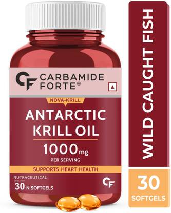 CARBAMIDE FORTE Antarctic Krill Oil 1000mg with Omega-3, Marine Phospholipids & 2% Astaxanthin