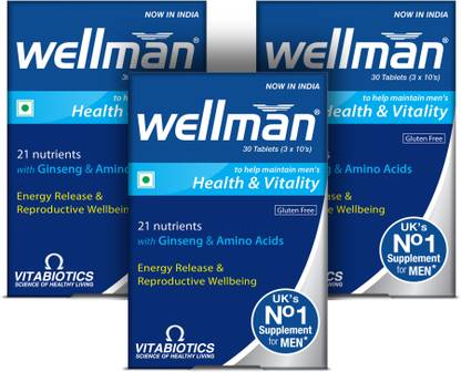 wellman Comprehensive Multivitamin for Men | Supports Energy (Pack of 3)