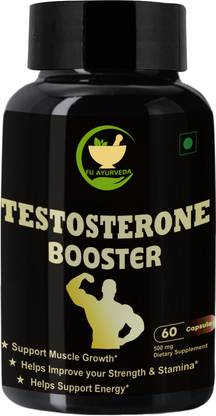 FIJ AYURVEDA Testosterone Booster Capsules for Muscle Growth & Energy - 500mg 60 Capsule