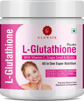 G GLOWSIK L-GLUTATHIONE POWDER FOR HEALTHY & GLOWING SKIN WITH PLANT & FRUIT EXTRACT