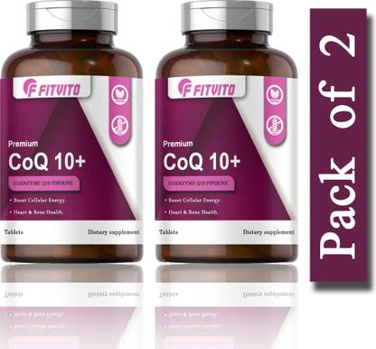 Fitvito 120mg Coenzyme Q10 Tablets with Piperine (G192)
