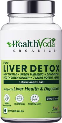 Health Veda Organics Plant Based Liver Detox Supplements