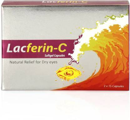 Shrey's Lacferin-C with Curcumin, Vitamin D3 & Omega 3 Relife for Dry Eyes