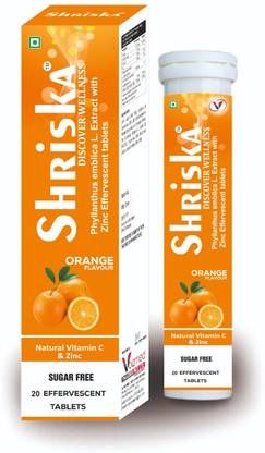 Shriska Vitamin C & Zinc Effervescent Tablet With Amla Extract | Suger Free
