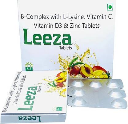 Sepik Leeza B-Complex With L-Lysine, Vitamin C, Vitamin D3,Zinc Multivitamins Tablets
