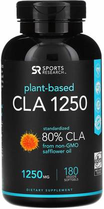Sports Research Plant Based CLA 1250, 1,250 mg, 180 Veggie Softgels