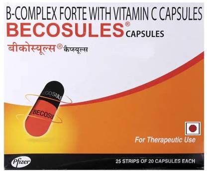 pfizer BECOSULES VITAMIN B COMPLEX FOR3 TREATING MOUTH SORES (12*20CAPSULES)