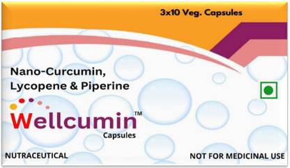 NUTREX NUTRACEUTICAL Wellcumin capsules -/- Nano-curcumin, Lycopene & Piperine