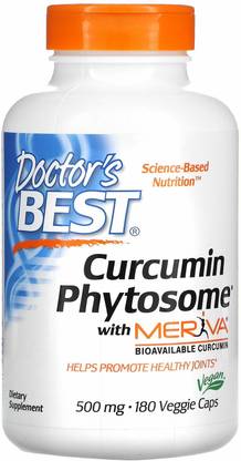 Doctor's Best Curcumin Phytosome with Meriva, 500 mg, 180 Veggie Caps