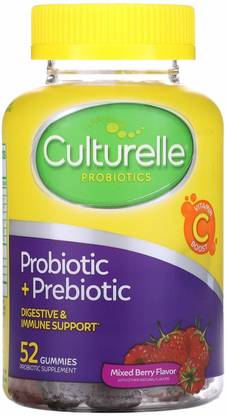 Culturelle Probiotic + Prebiotic Gummies, Mixed Berry, 52 Gummies