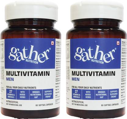 Gather Nutrition Multivitamin Men’s | Boost Immunity, Stamina & Support Health & Brain Function