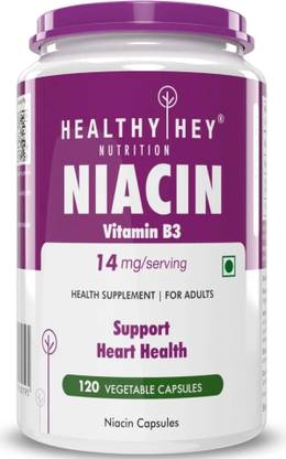 HealthyHey Nutrition Niacin - Vitamin B3-120 Veg. Capsules