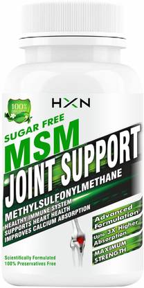hxn MSM Powder Supplements, To Pain Relief & Joint Support Supplement-60 Tablets