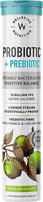 Wellbeing Nutrition Probiotics + Prebiotics | 18B CFU, Improves Metabolism, Digestion & Gut Health