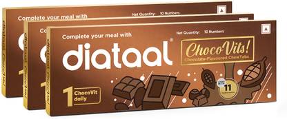 Diataal ChocoVits Chewtabs | Chocolate Multivitamin | Vitamin ChocoVits