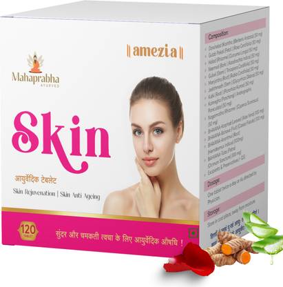 Amezia SKIN Tablets - Ancient Ayurved for Beautiful SKIN -Complete Skin Care-120 Tablet